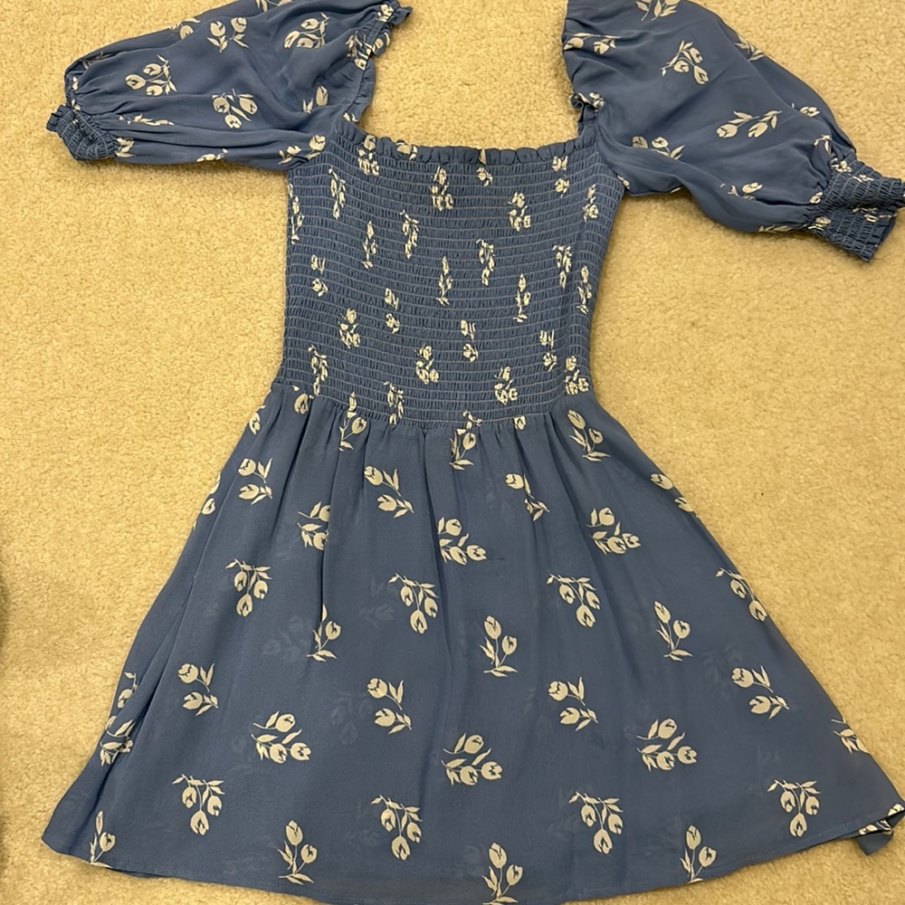 REFORMATION BLUE FLORAL DRESS